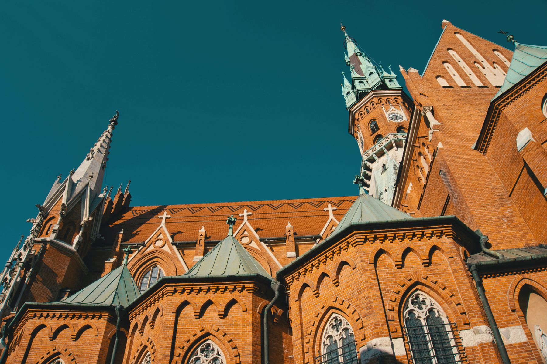 Brick architecture of Krakow